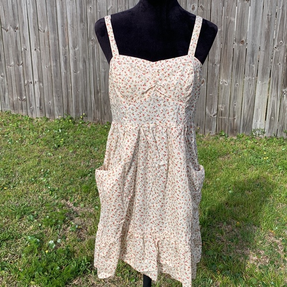 MOSSIMO Cottagecore Prairie Cotton Dress L - Picture 3 of 11